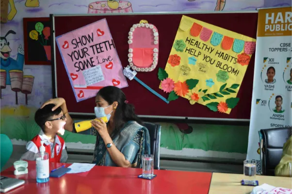 Medical support and care for students in HPS Narnaul infirmary facility